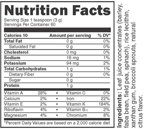 Nutritional Facts