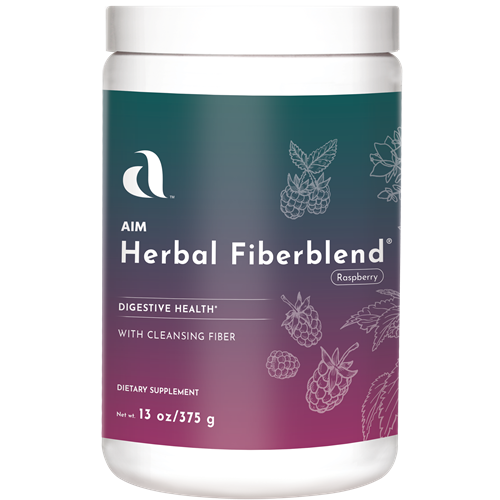 A picture of a container of Herbal Fiberblend  raspberry