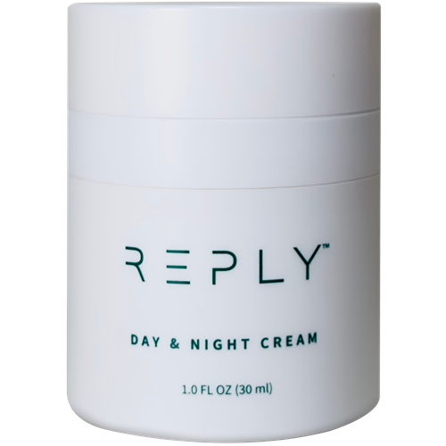 A picture of a container of REPLY Day & Night Cream